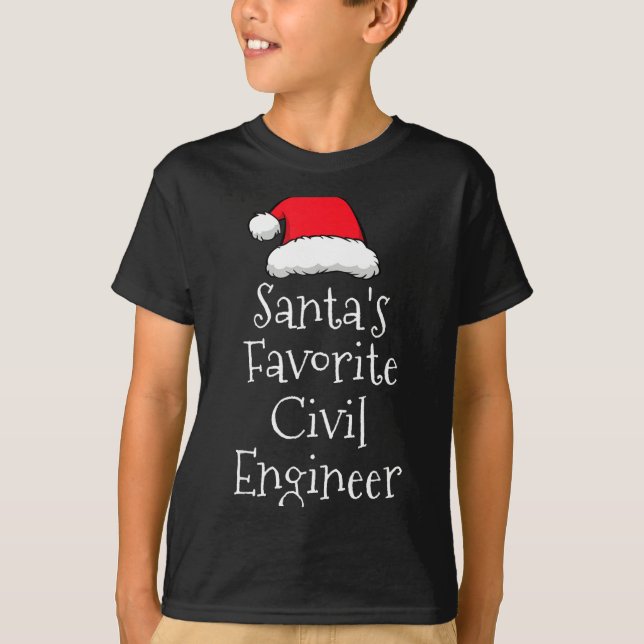 Camiseta Santas Favorite Civil Engineer - Christmas Funny G (Frente)