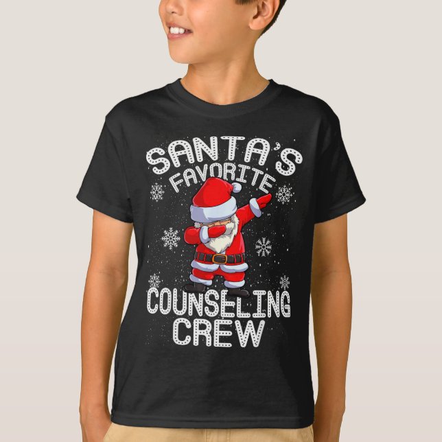 Camiseta Santa's Favorite Counseling Crew Christmas  (Frente)