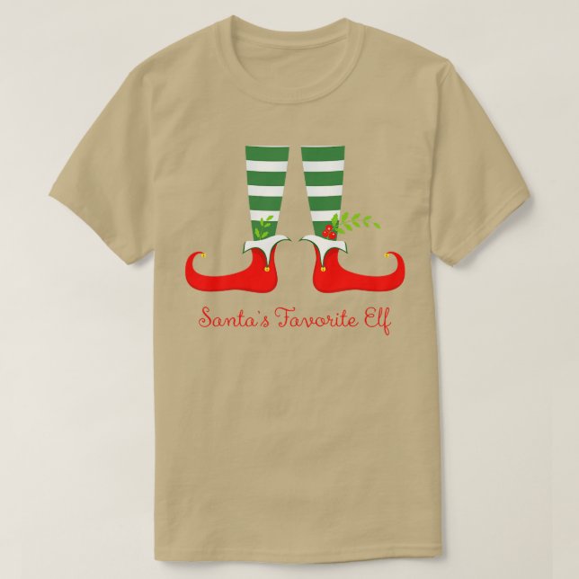 Camiseta Santas Favorite Elf (Frente do Design)