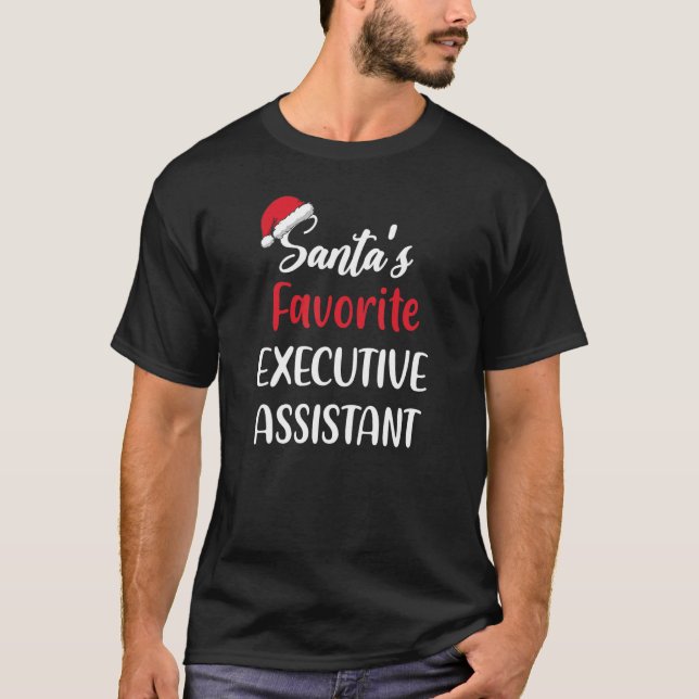Camiseta Santas Favorite Executive Assistant   Christmas    (Frente)