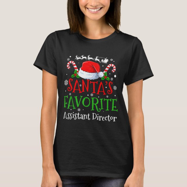Camiseta Santa's Favorite Istant Director Christmas Party  (Frente)