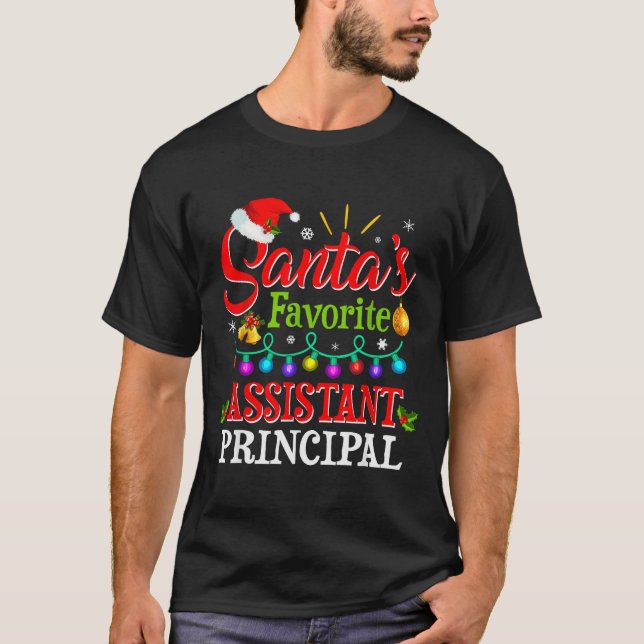 Camiseta Santa's Favorite Istant Principal Christmas Light  (Frente)