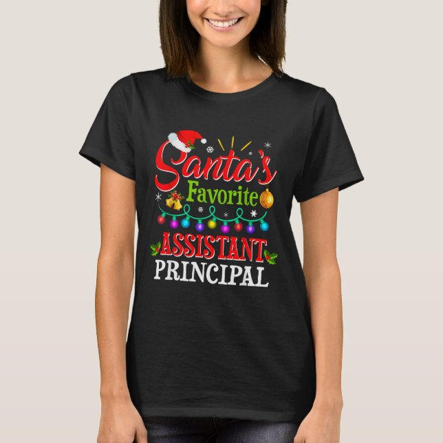 Camiseta Santa's Favorite Istant Principal Christmas Light  (Frente)