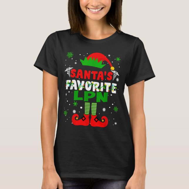Camiseta Santa's Favorite Lpn Funny Christmas  (Frente)