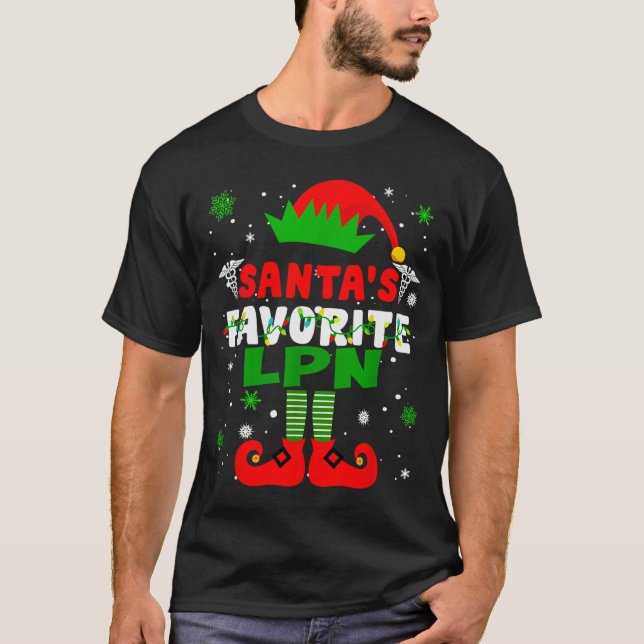 Camiseta Santa's Favorite Lpn Funny Christmas  (Frente)