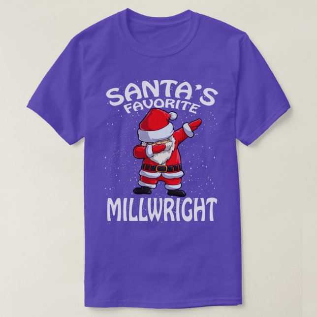 Camiseta Santas Favorite Millwright Christmas (Frente do Design)