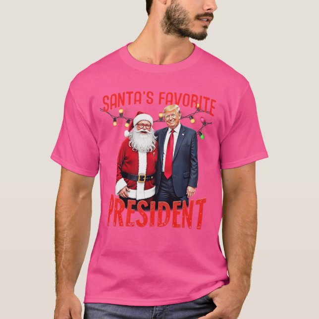 Camiseta Santas Favorite Presiden Christmas girl (Frente)
