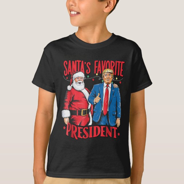 Camiseta Santa's Favorite President Santa Trump Dance Chris (Frente)