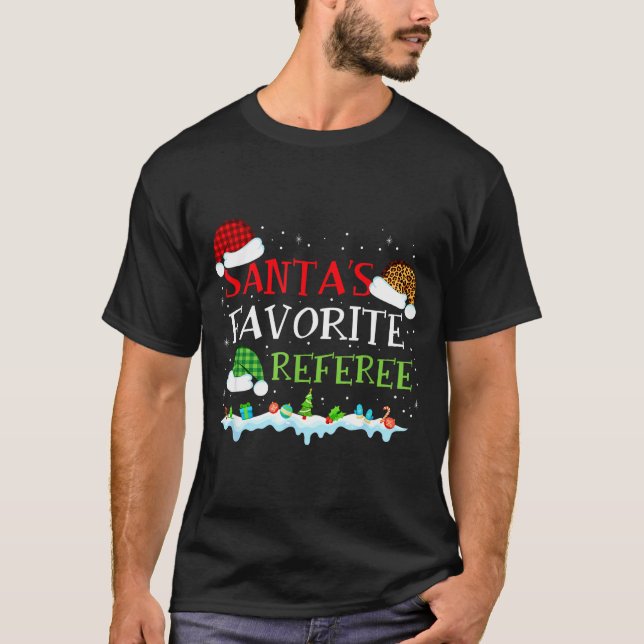 Camiseta Santa's Favorite Referee Fun Christmas  (Frente)