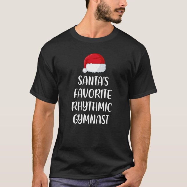 Camiseta Santas Favorite Rhythmic Gymnast Christmas Gymnast (Frente)