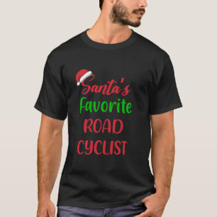 Camiseta Santas Favorite Road Cyclist Funny Cycling Christm