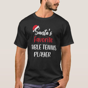 Camiseta Santas Favorite Table Tennis Player Christmas
