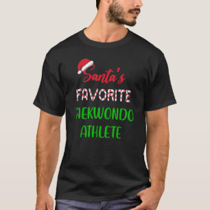 Camiseta Santas Favorite Taekwondo Athlete Taekwondo Chri
