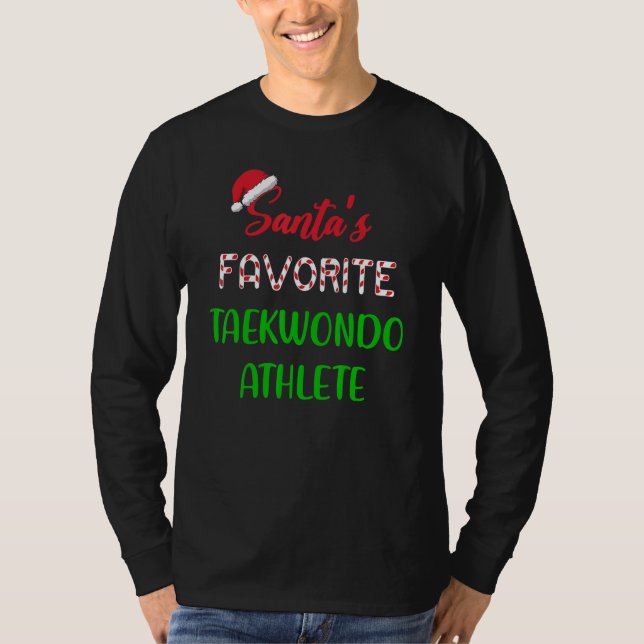 Camiseta Santas Favorite Taekwondo Athlete   Taekwondo Chri (Frente)
