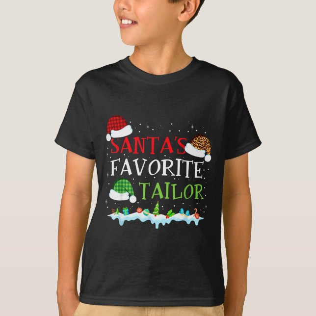 Camiseta Santa's Favorite Tailor Fun Christmas Alterations  (Frente)