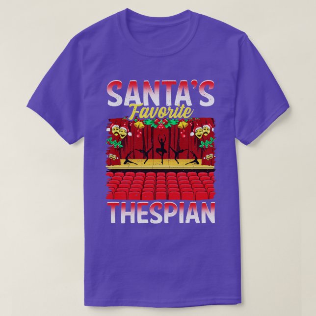 Camiseta Santas Favorite Thespian (Frente do Design)