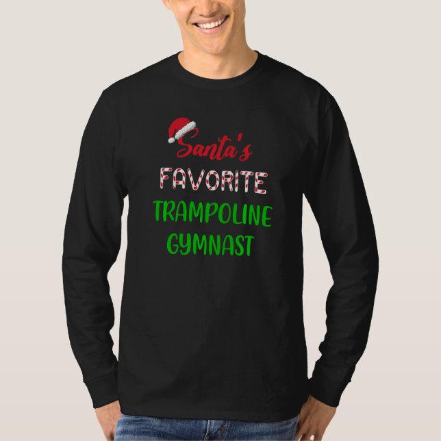 Camiseta Santas Favorite Trampoline Gymnast  Trampoline Chr (Frente)