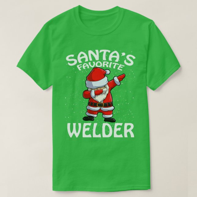 Camiseta Santas Favorite Welder Christmas (Frente do Design)