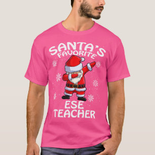 Camiseta Santas Favorito Professor de Ese Natal