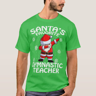 Camiseta Santas Favorito Professor de ginástica Natal