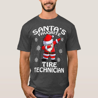 Camiseta Santas Favorito Tire Technician Christmas