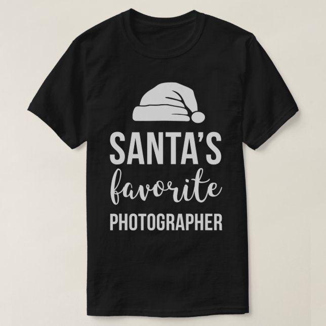 Camiseta Santas Fotógrafo Favorito Engraçado Natal (Frente do Design)