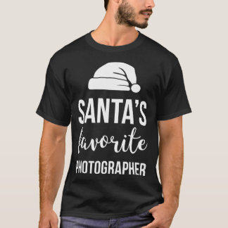 Camiseta Santas Fotógrafo Favorito Engraçado Natal