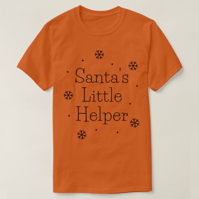 Camiseta Santas Little Helper White design de Natal com Sn (Frente do Design)