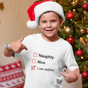 Camiseta Santas Naughty List - Posso Explicar