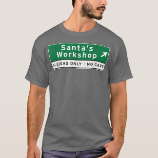 Camiseta Santas Workshop Assinar Papais noeis Gráficos de N
