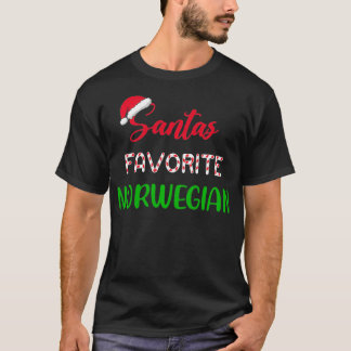 Camiseta Santau2019s Favorito do Pajama Norueguês Xm Natal
