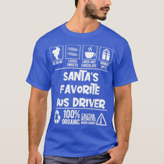 Camiseta Santax27s Driver de barramento favorito Natal HO