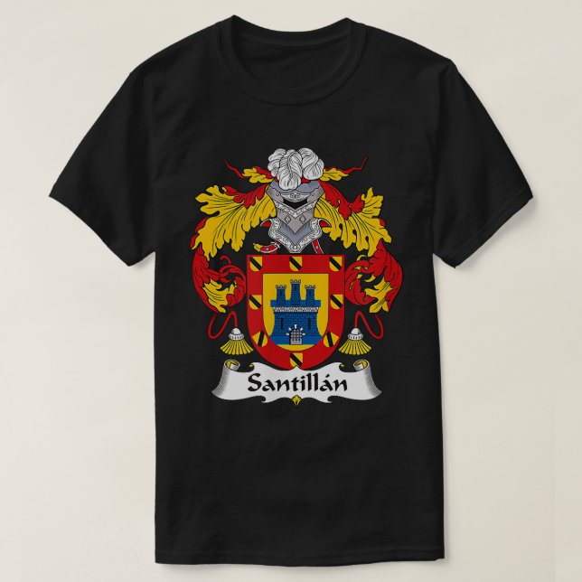 Camiseta Santillan Casaco do Armamento Familiar Crest (Frente do Design)