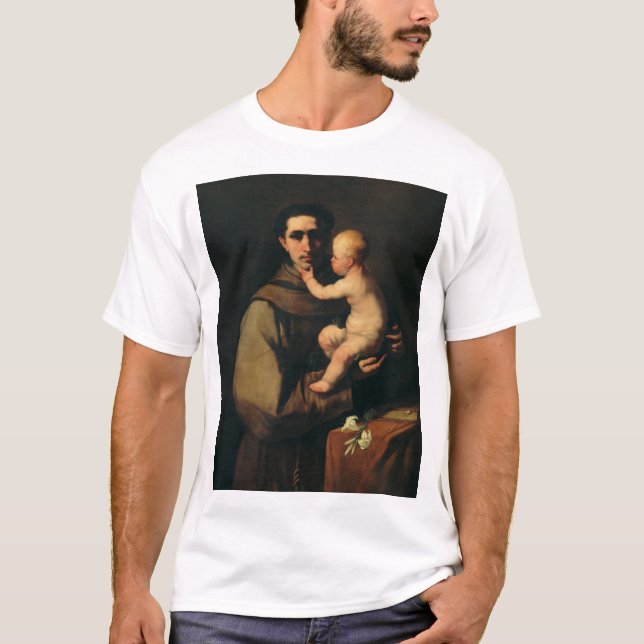 Camiseta Santo Anthony de Pádua por Luca Giordano (Frente)