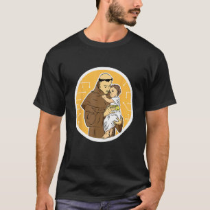 Camiseta Santo António de Pádua São Infantil Católico Vinta