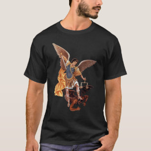 Camiseta Santo Arcanjo Miguel Católico Anjo nos defenda