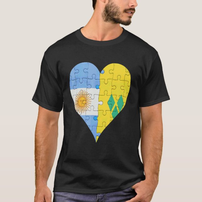 Camiseta Santo argentino Vincentian Flag Heart (Frente)