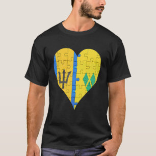 Camiseta Santo Barbadiano Vincentian Flag Heart