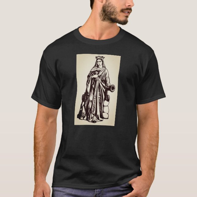 Camiseta Santo Barbara com cálice e canhão (Frente)