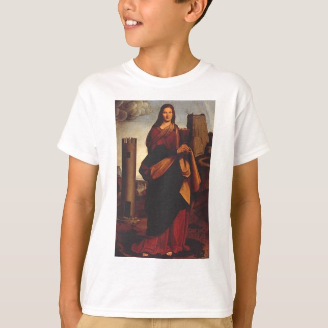 Camiseta Santo Barbara por Giovanni Antonio Boltraffio (Frente)