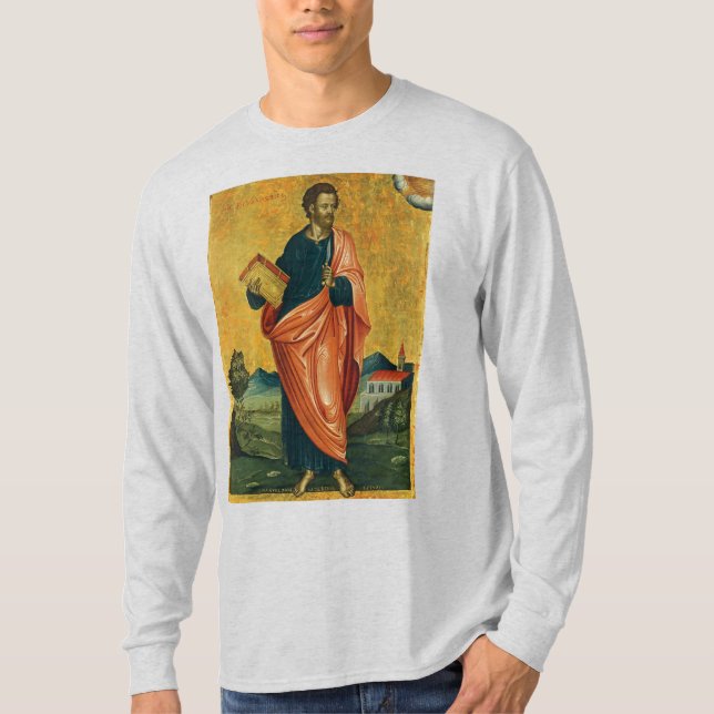 Camiseta Santo Bartholomew ícone ortodoxo do postle (Frente)