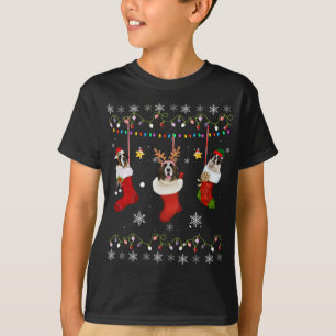 Camiseta Santo Bernar Em Meias Cachorro De Natal