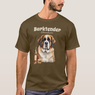 Camiseta Santo Bernard Dog Barktender Extraordinair