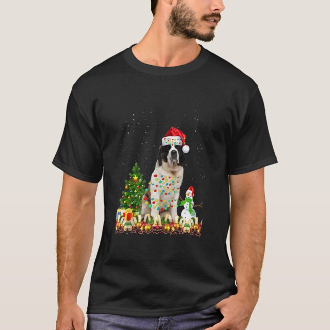 Camiseta Santo Bernard Dog Santa Hate Cachorro De Natal Lev (Frente)