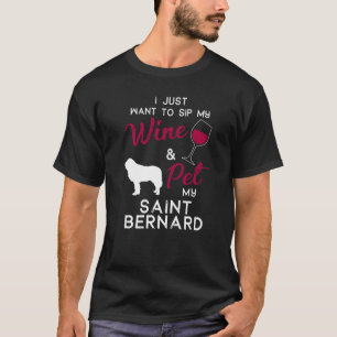 Camiseta Santo Bernard Dog Wine Proprietário de Natal