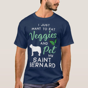 Camiseta Santo Bernard Funny Vegan Dog Proprietário do Xmas