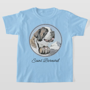 Camiseta Santo Bernard Painting - Arte Cachorra Original