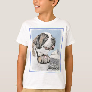 Camiseta Santo Bernard Painting - Arte Cachorra Original