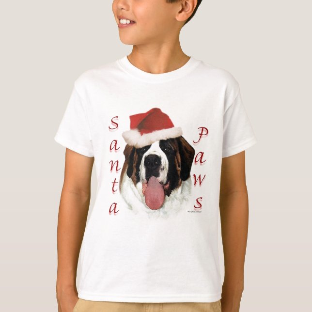 Camiseta Santo Bernard Papais noeis Paws (Frente)