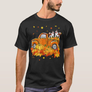 Camiseta Santo Bernard Riding Truck Pumpkin Autumn Deixa F